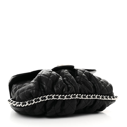 Chanel Washed Lambskin Quilted Large Chain Around Messenger Black 4 of 11