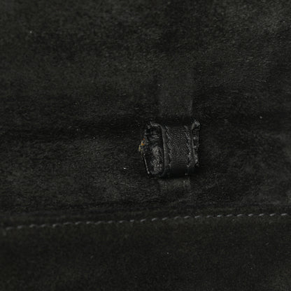 Saint Laurent Calf Hair Ruffle Leopard Print Fold-Over Clutch Black 11 of 12