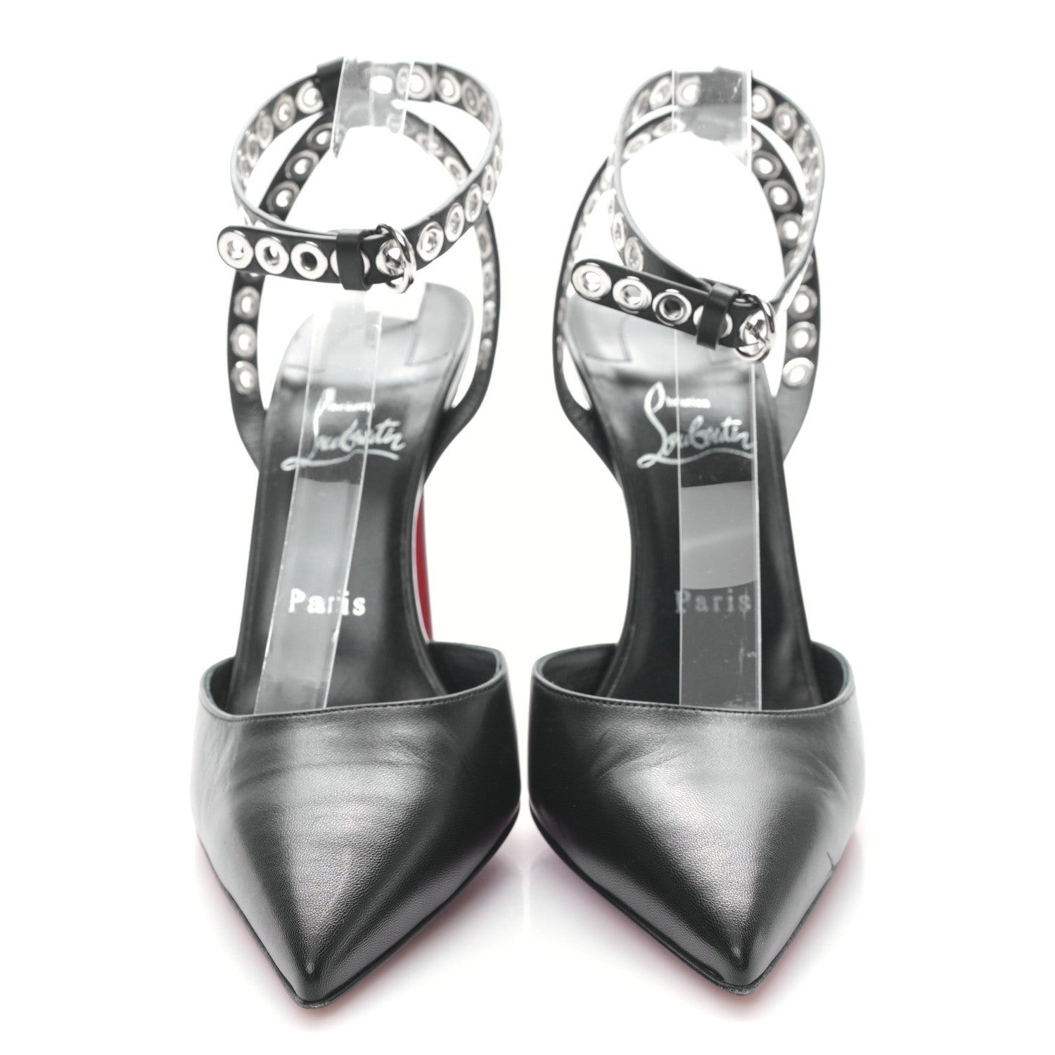 Christian Louboutin Calfskin Embellished Pumpaclou 100 Pumps 39.5 Black 2 of 7