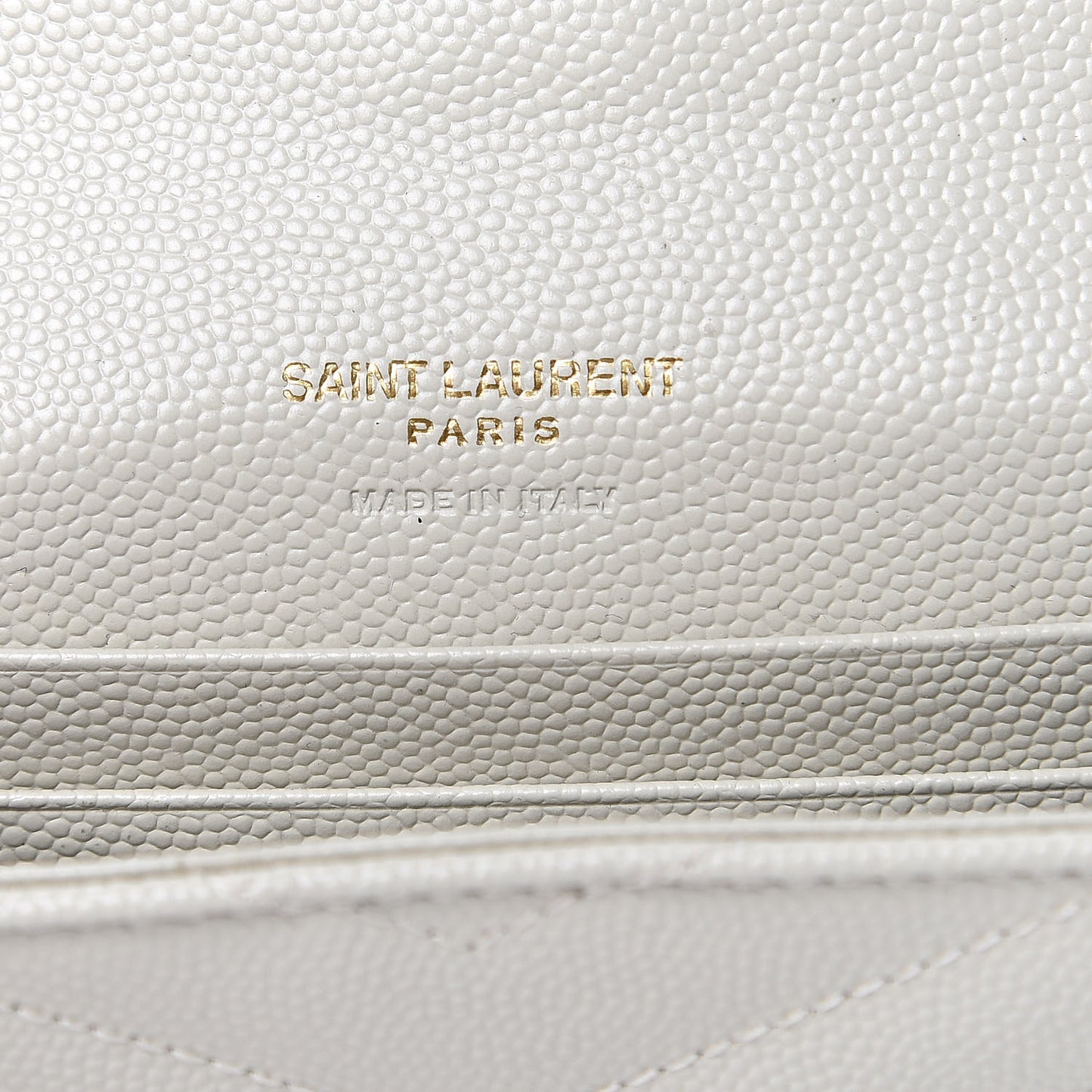 Grain De Poudre Matelasse Chevron Small Monogram Envelope Wallet Crema Soft