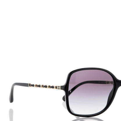 Chanel Lambskin Square Chain Sunglasses 5210-Q Black 7 of 9