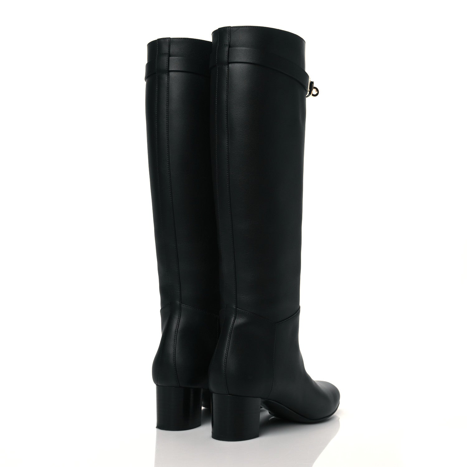 Hermes Heritage Calfskin Story Boots 36 Black 4 of 8