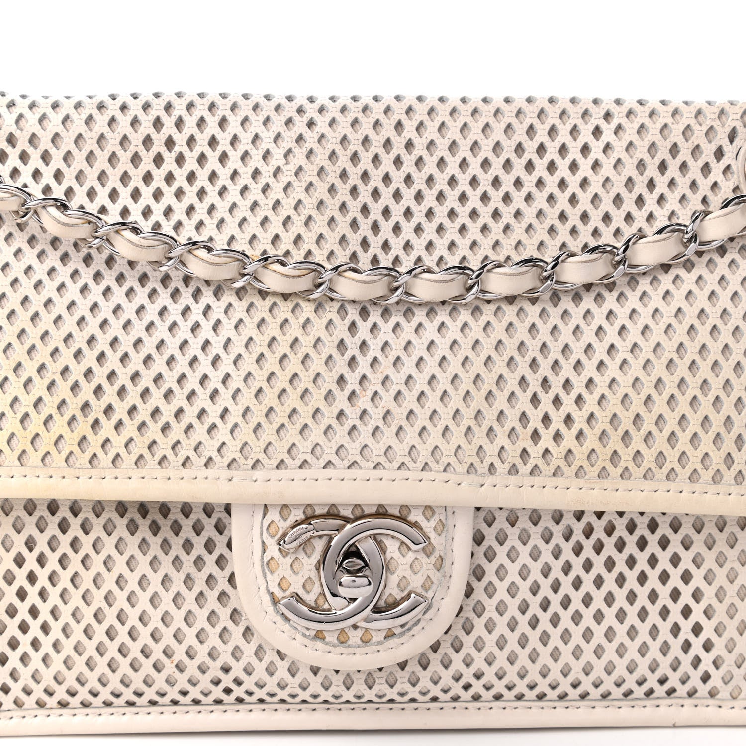 Chanel Perforated Calfskin Up In The Air Flap White 11 of 13