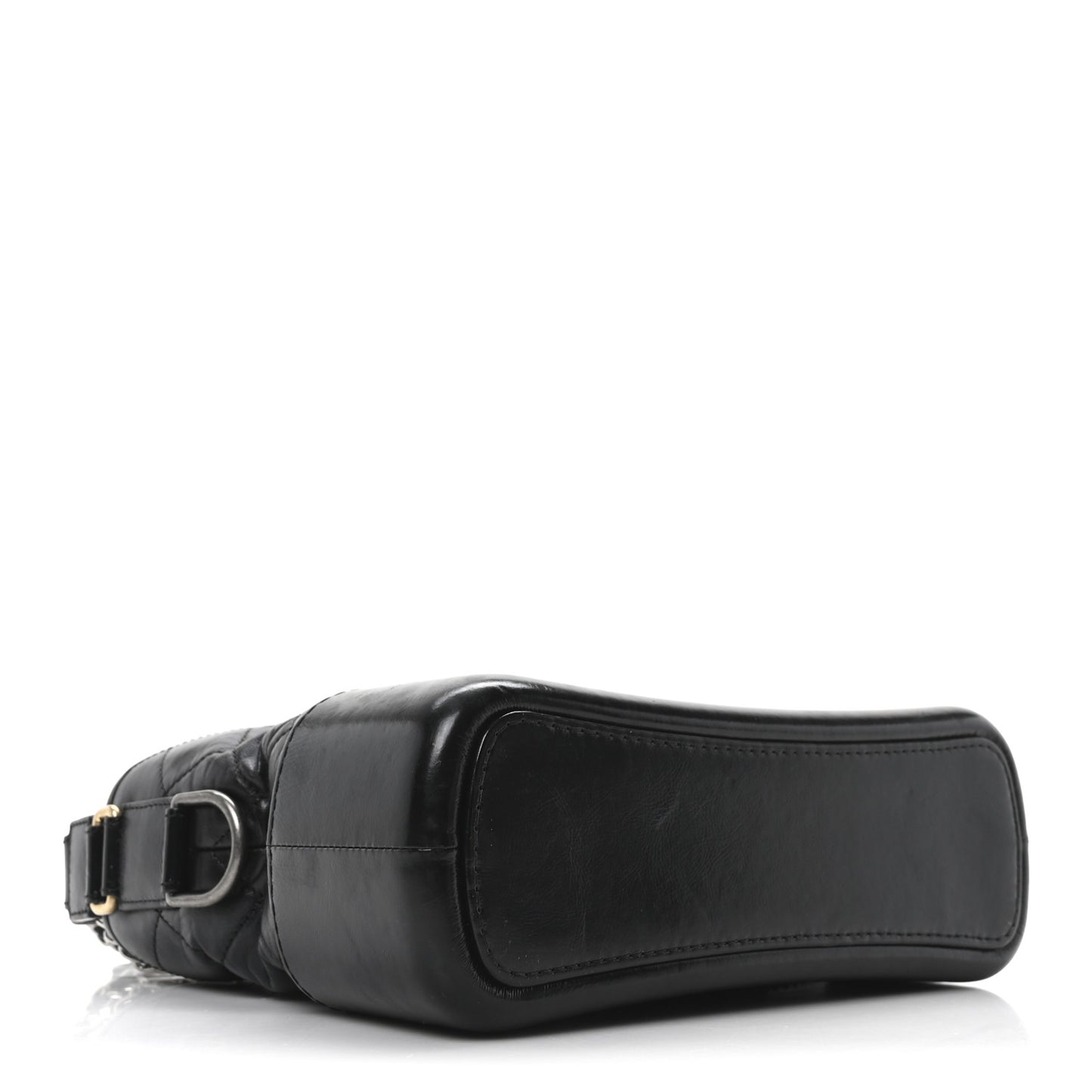 Aged Calfskin Quilted New Medium Gabrielle Hobo Black