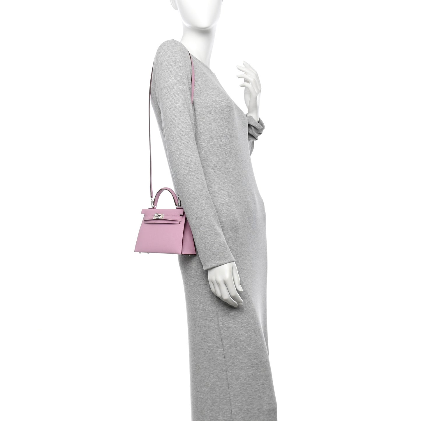 Epsom Mini Kelly Sellier 20 Mauve Sylvestre
