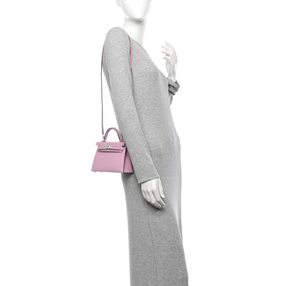 Hermes Epsom Mini Kelly Sellier 20 Mauve Sylvestre 10 of 10
