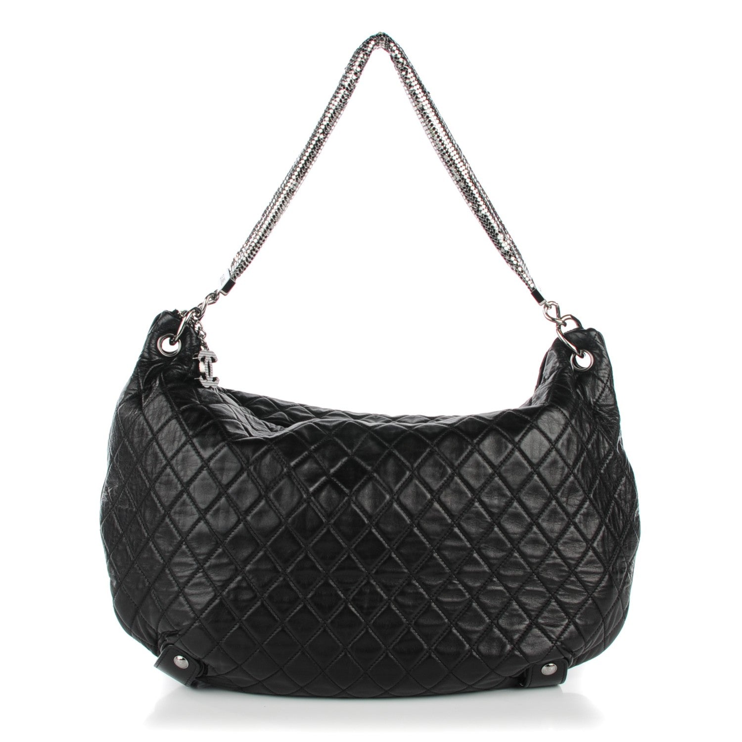 Chanel Lambskin Large Chain Mail Hobo Black 1 of 7