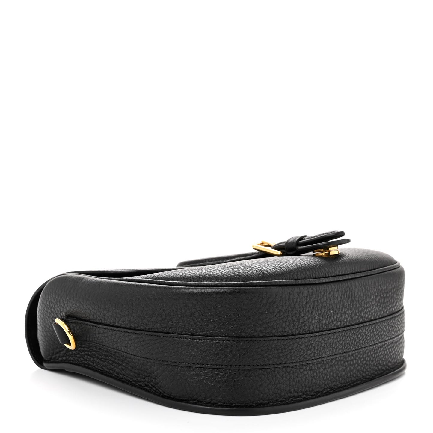 Grained Calfskin Large Bobby Flap Black