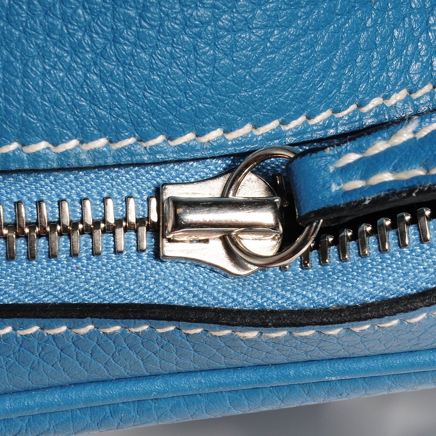 Hermes Taurillon Clemence Lindy 30 Blue Jean 22 of 24