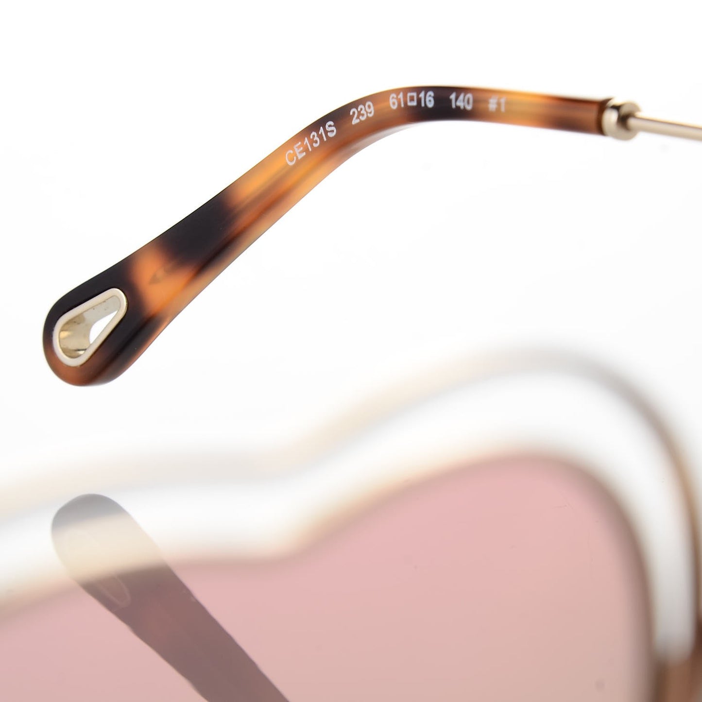 Metal Poppy Love Heart Sunglasses CE131S Havana Rose