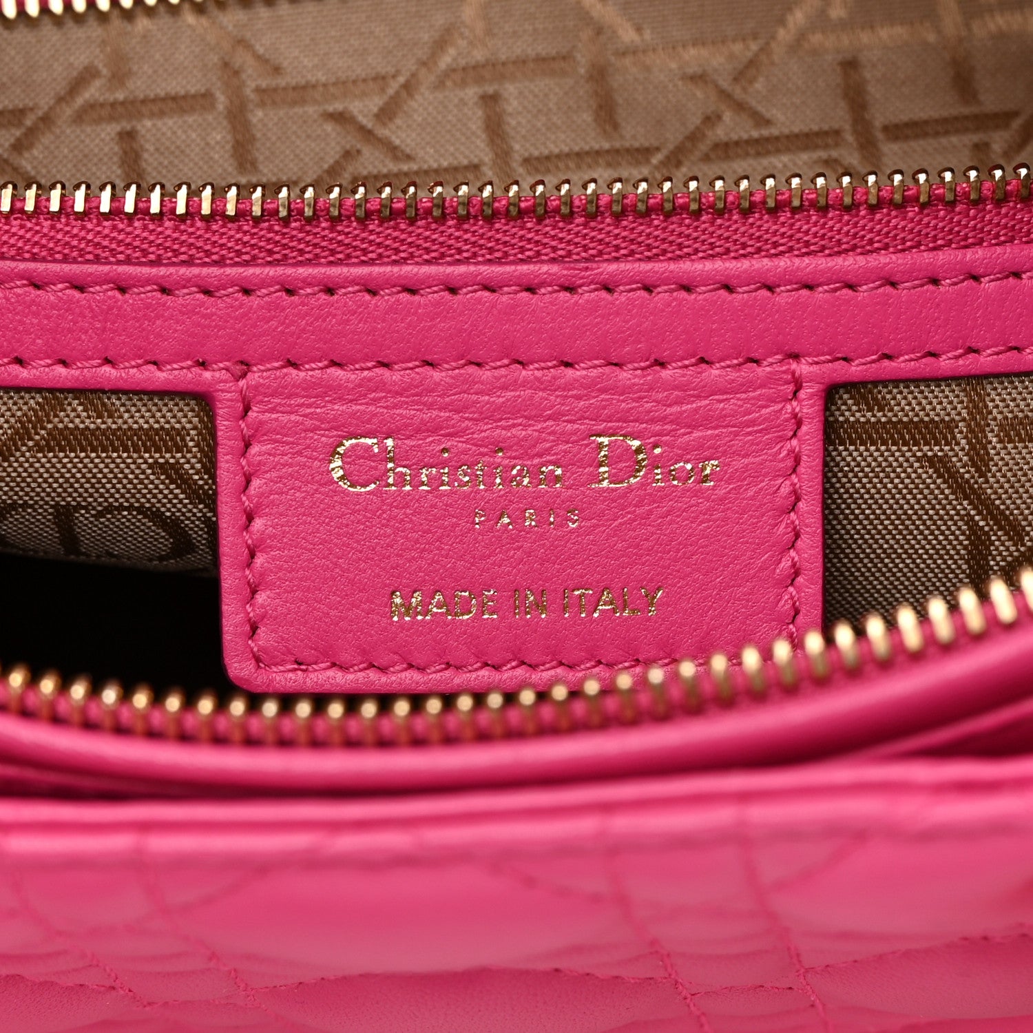 Christian Dior Lambskin Cannage Large Lady Dior Fuchsia 6 of 16