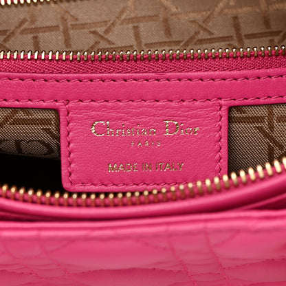 Christian Dior Lambskin Cannage Large Lady Dior Fuchsia 6 of 16