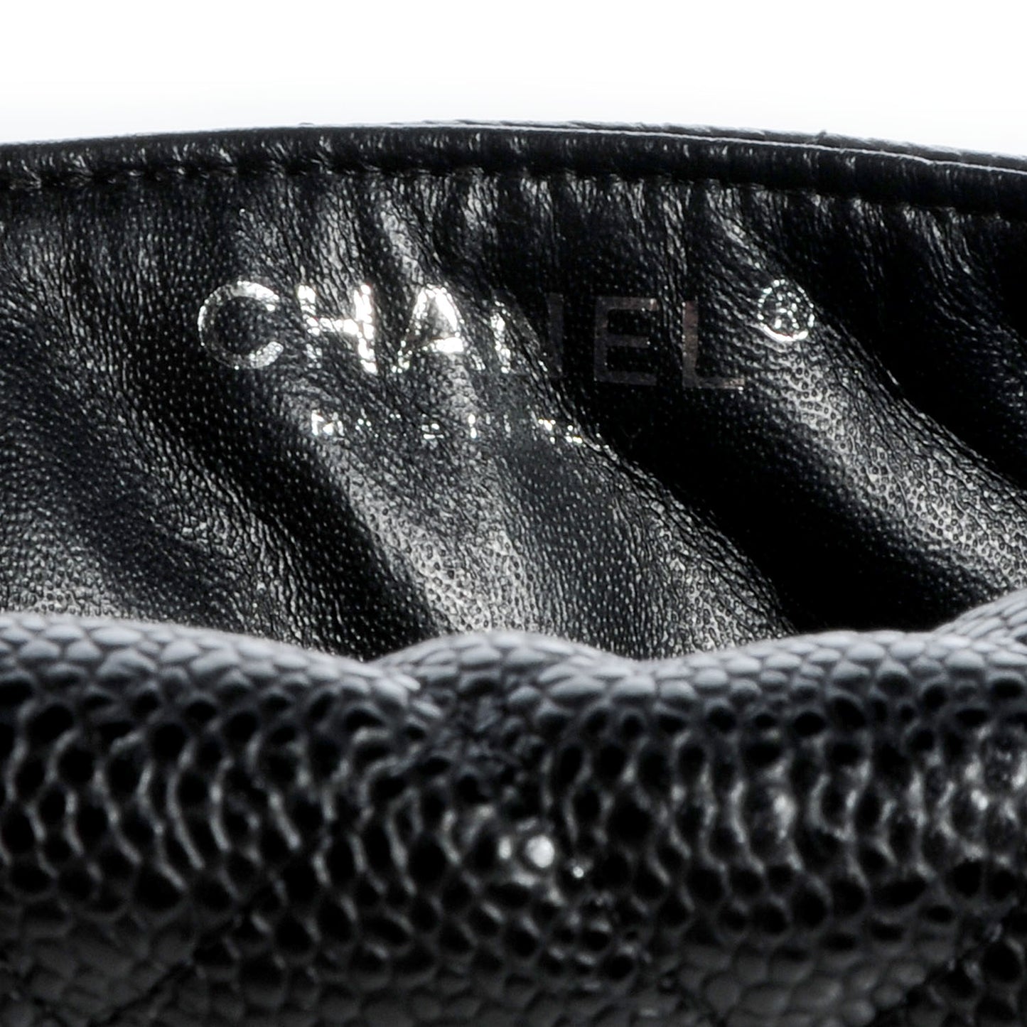 Caviar East West Flap Bag Black