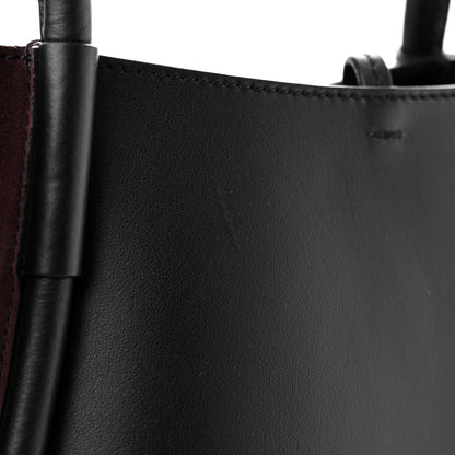Proenza Schouler Calfskin Suede Ruched Tote Black Chocolate Plum 8 of 10