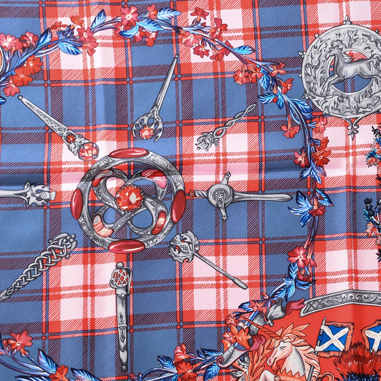 Silk Fleurs D'Ecosse Scarf 90