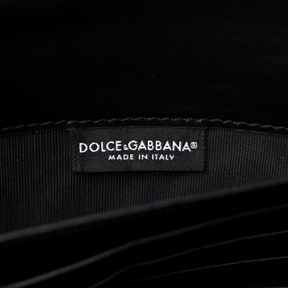 Dolce & Gabbana Laminato Dauphine Glitter Boom Clutch Black Multicolor 6 of 11