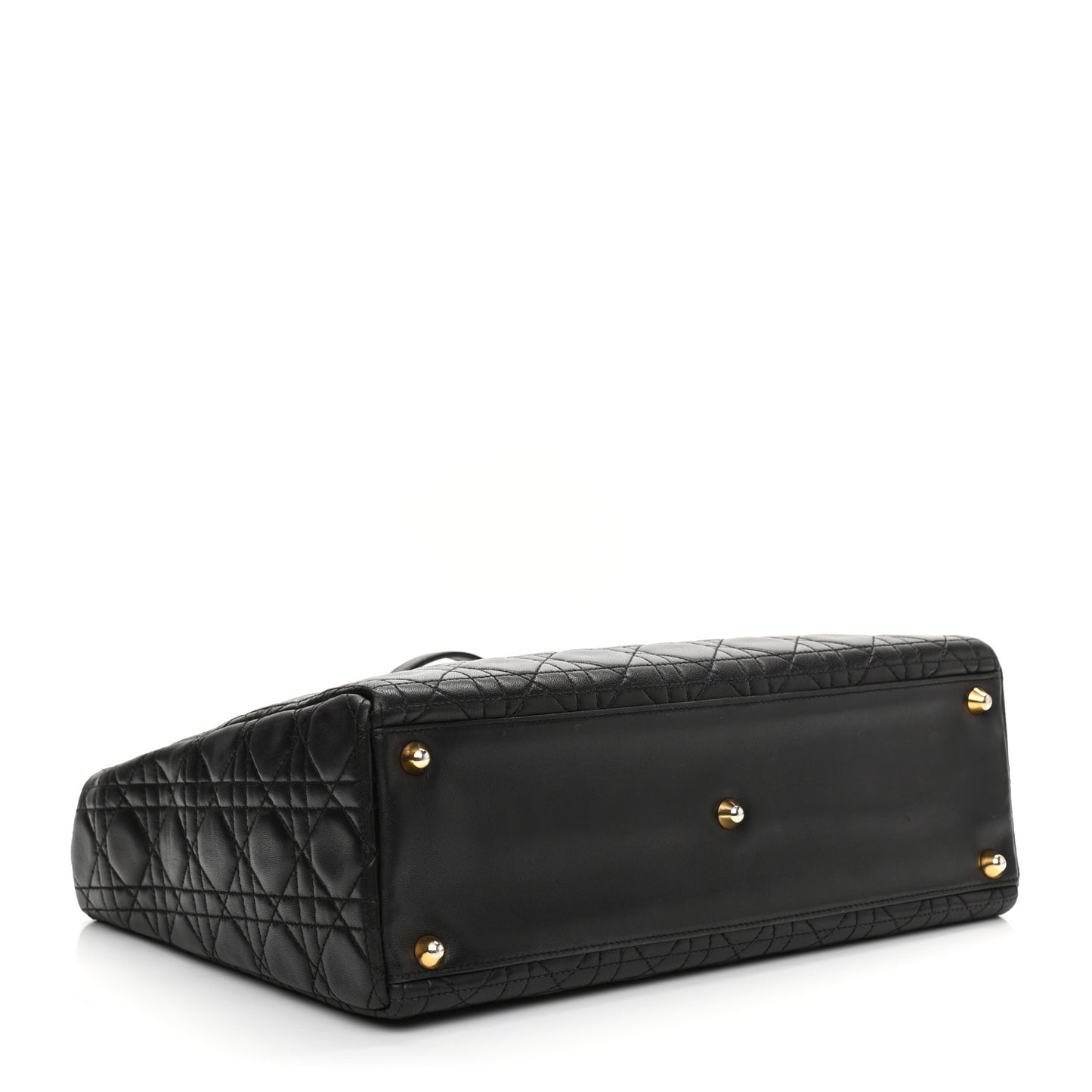 Lambskin Cannage Large Lady Dior Black