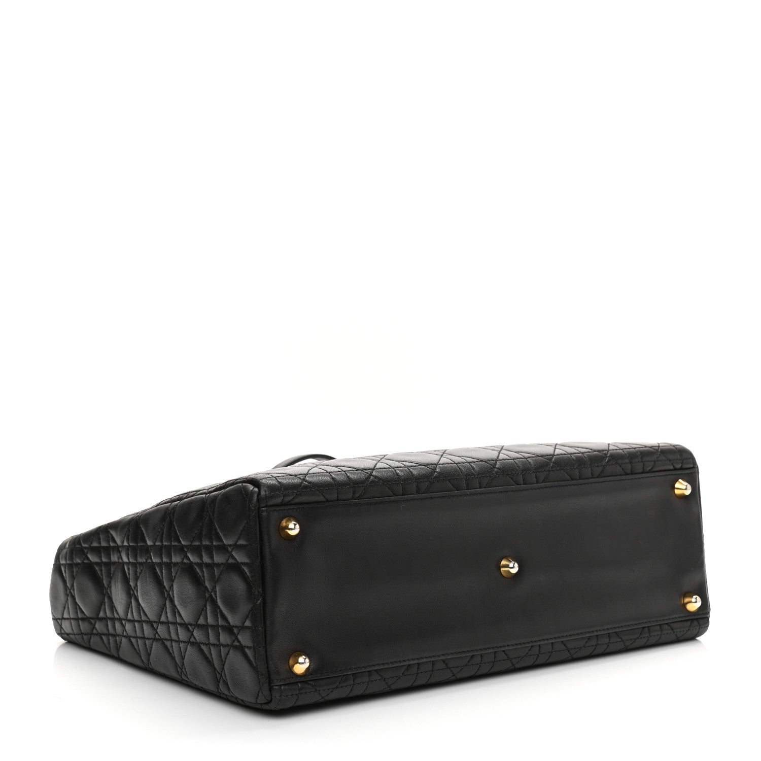 Christian Dior Lambskin Cannage Large Lady Dior Black 3 of 10