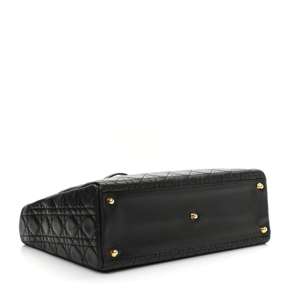 Christian Dior Lambskin Cannage Large Lady Dior Black 3 of 10