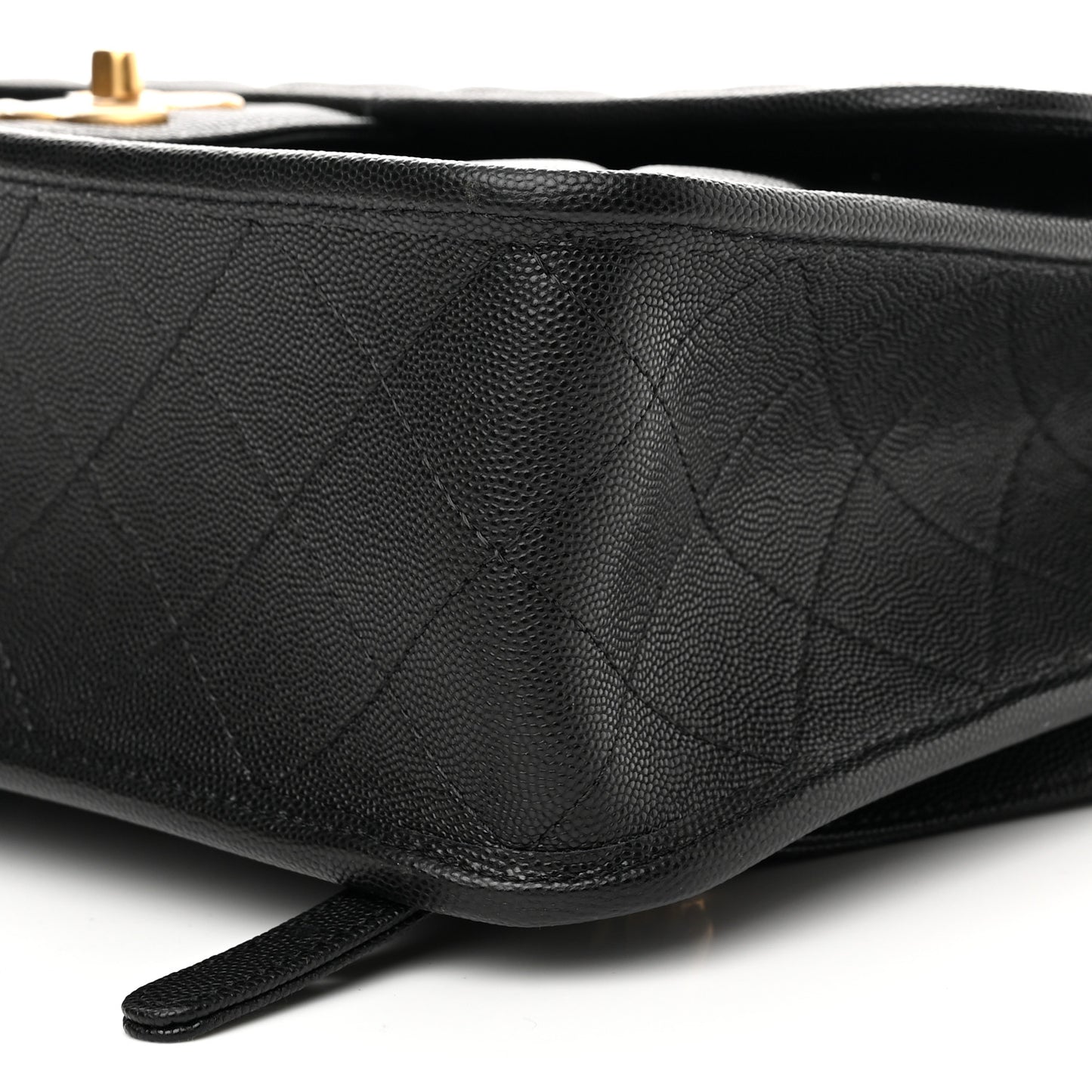 Caviar Quilted School Memory Backpack Black
