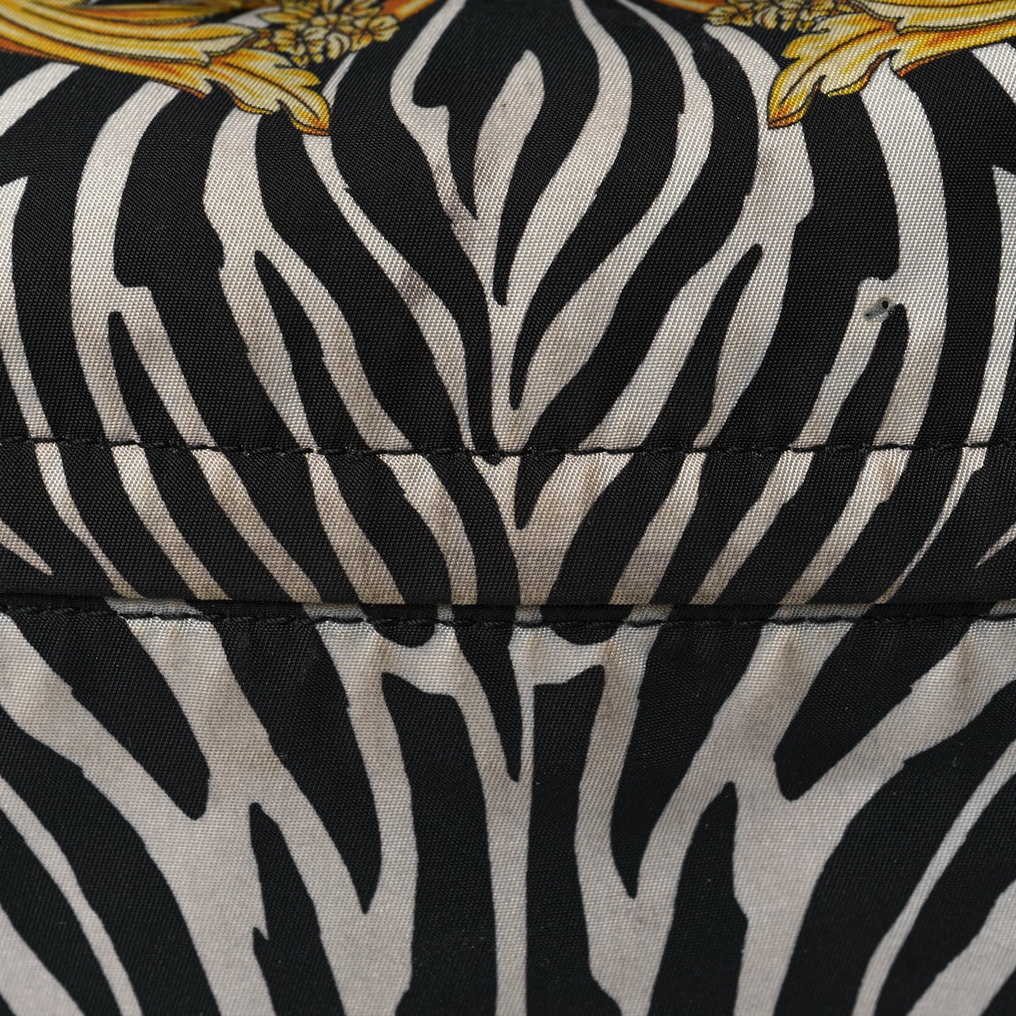 Nylon Baroque Zebra Print Backpack Black Multicolor