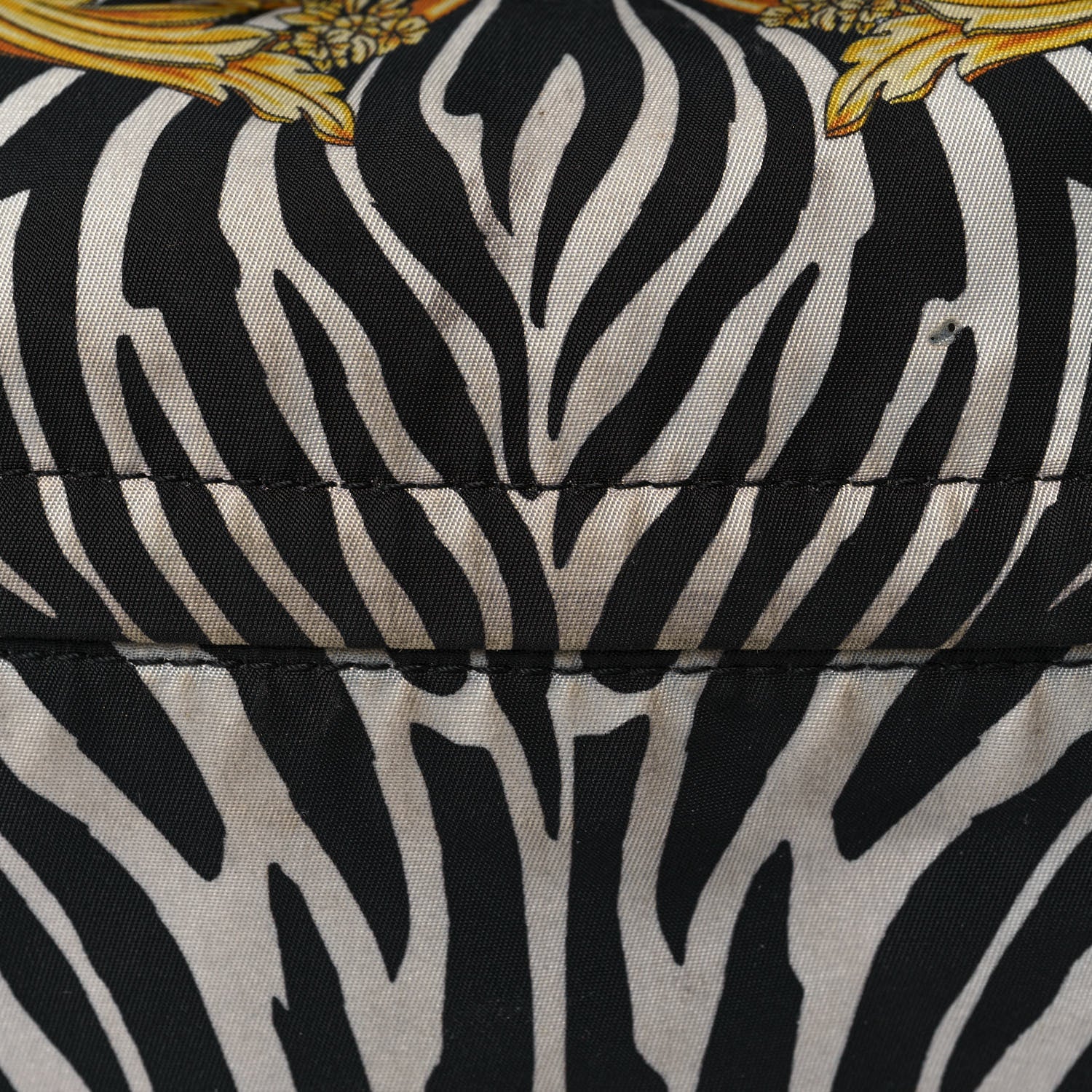 Versace Nylon Baroque Zebra Print Backpack Black Multicolor 15 of 18