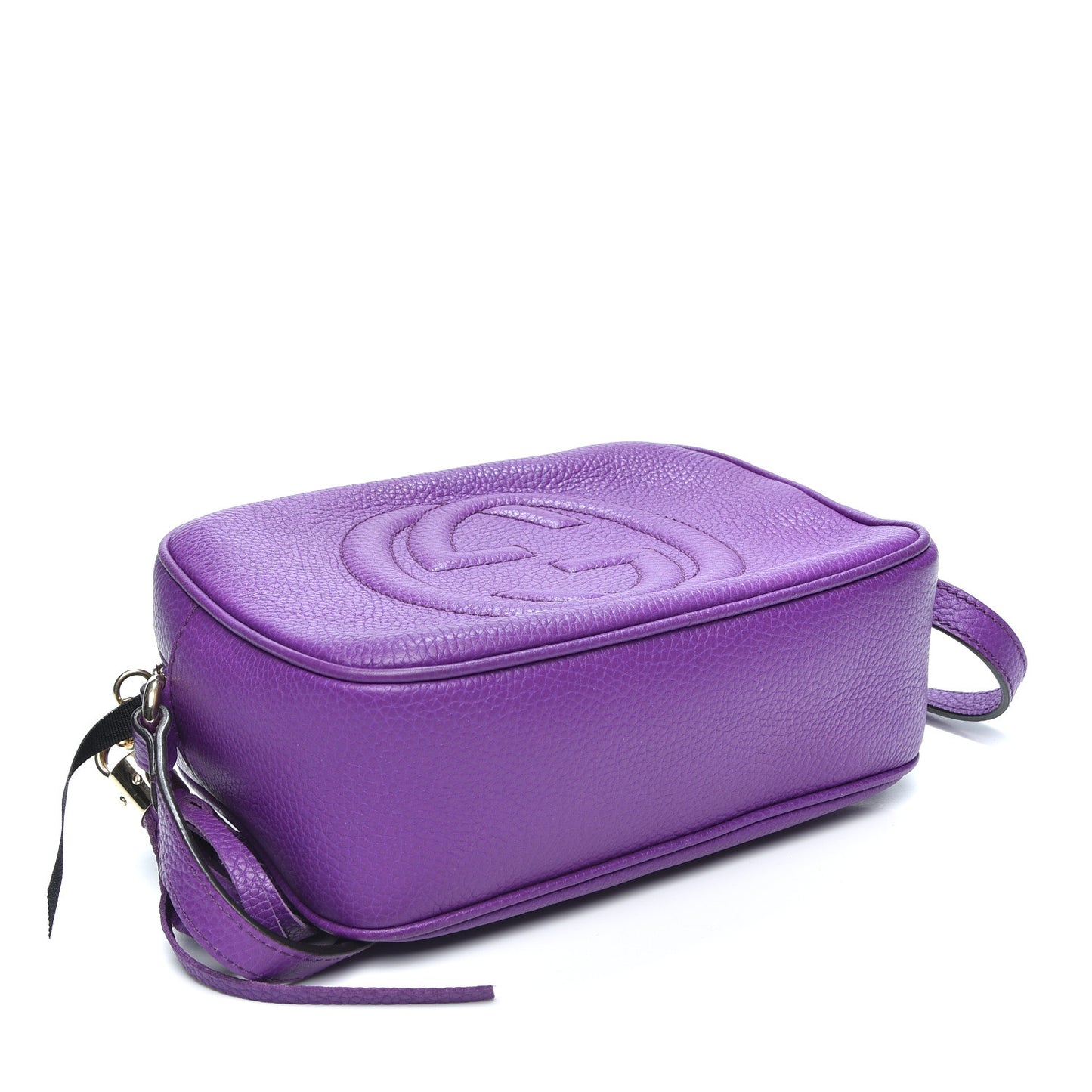 Pebbled Calfskin Small Soho Disco Bag Shine Purple
