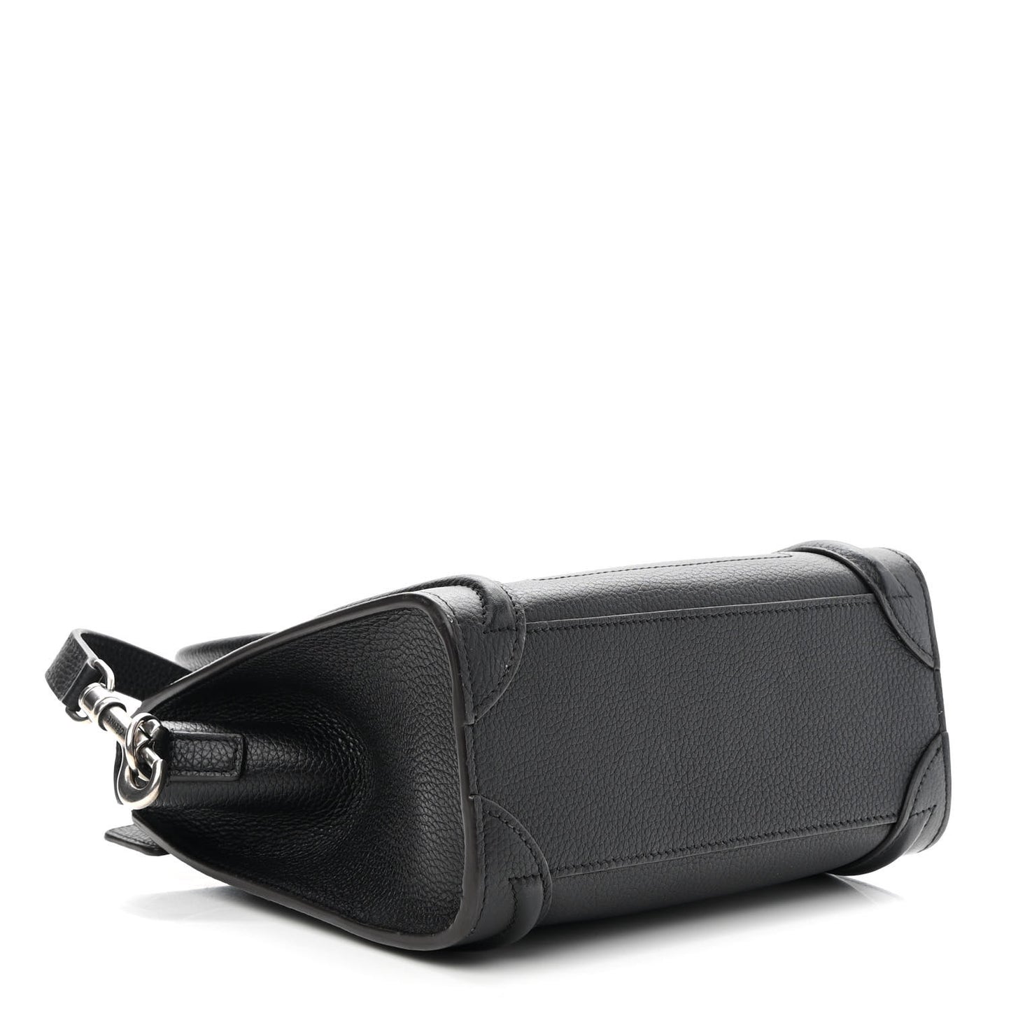 Drummed Calfskin Nano Luggage Black