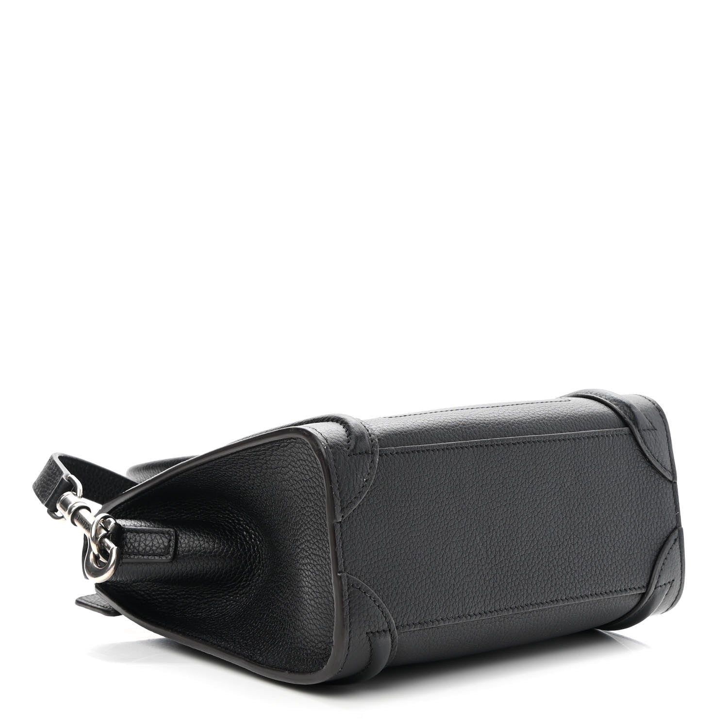 Celine Drummed Calfskin Nano Luggage Black 4 of 9