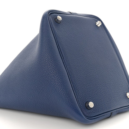 Hermes Taurillon Clemence Picotin Lock 18 PM Bleu Saphir 9 of 12