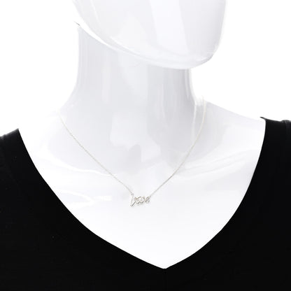 Tiffany Sterling Silver Paloma Picasso Graffiti Love Pendant Necklace 2 of 6