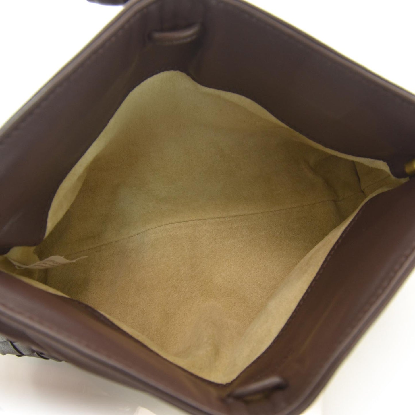 Nappa Intrecciato Mini Shoulder Bag Ebano