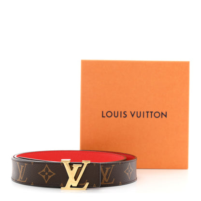 Louis Vuitton Monogram 30mm LV Initiales Reversible Belt 95 38 Coquelicot 6 of 6
