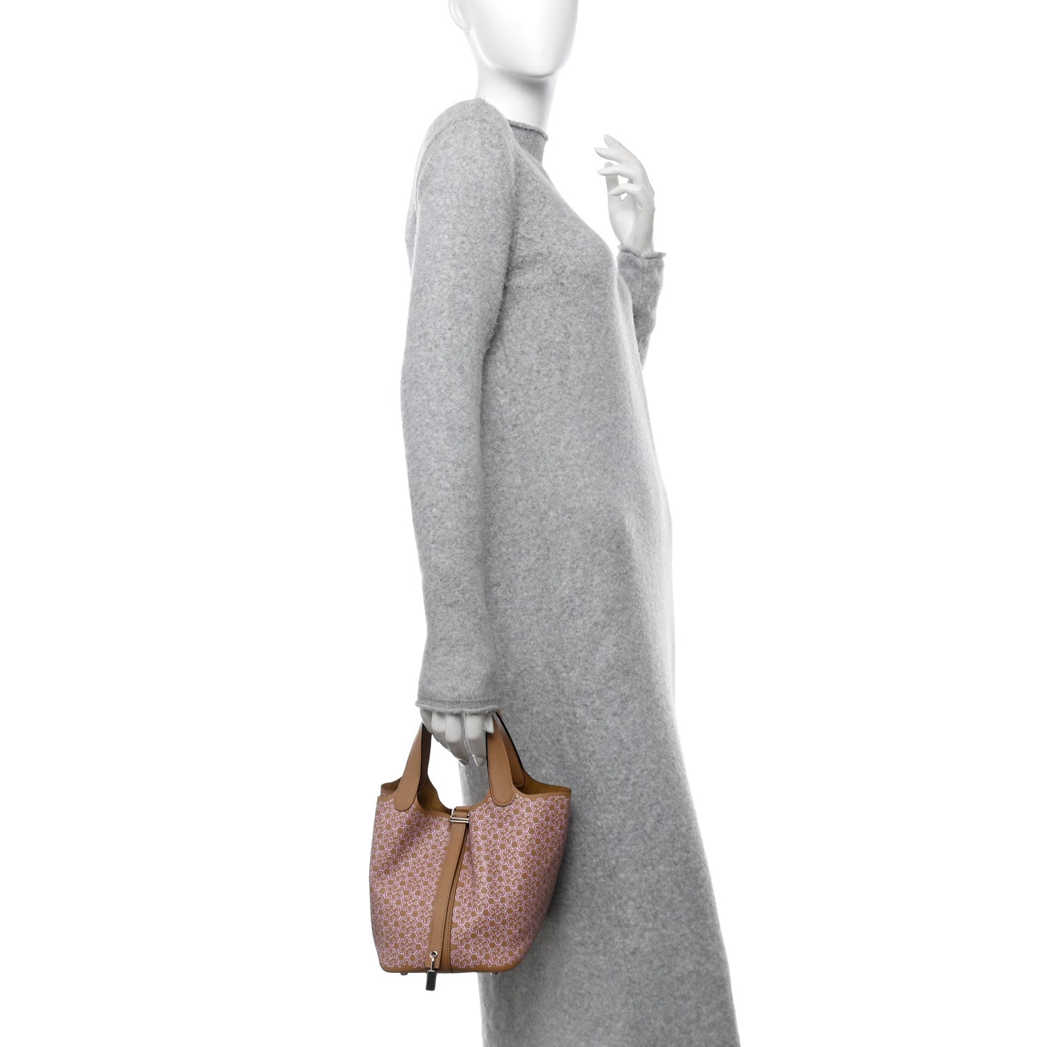 Hermes Swift Lucky Daisy Picotin Lock 18 PM Chai Rose White 2 of 12