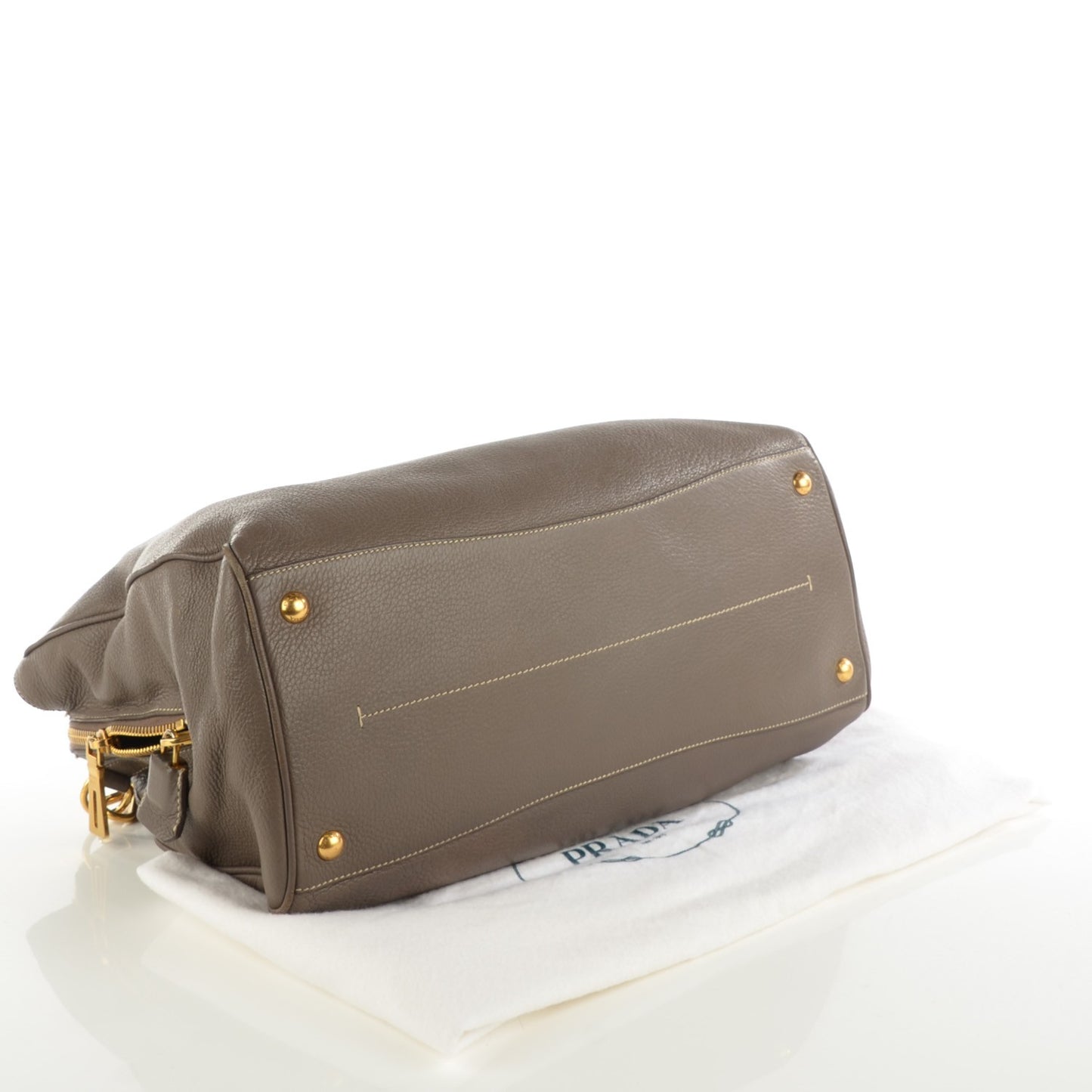 Cervo Deerskin Double Handle Tote Argilla
