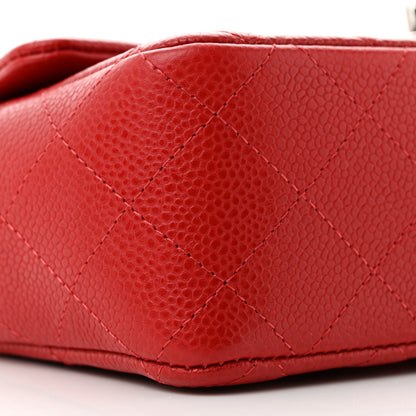 Chanel Caviar Quilted Mini Rectangular Flap Red 9 of 11