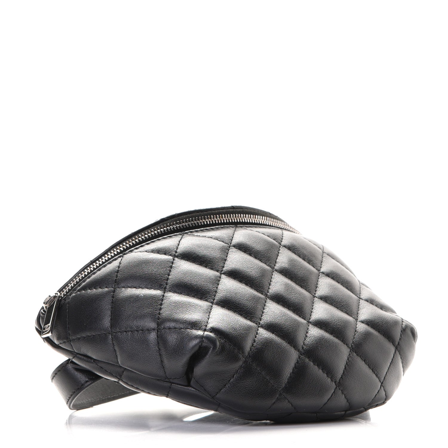 Chanel Lambskin Quilted Waist Belt Bag Black 3 of 5