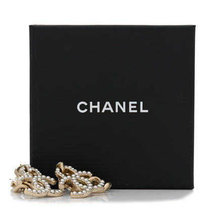 Chanel Metal Crystal CC Vendome CC Dangle Earrings Gold 5 of 5