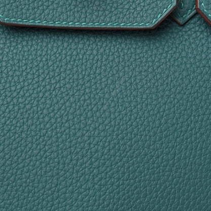 Hermes Togo Horseshoe Birkin 30 Malachite Capucine 10 of 11