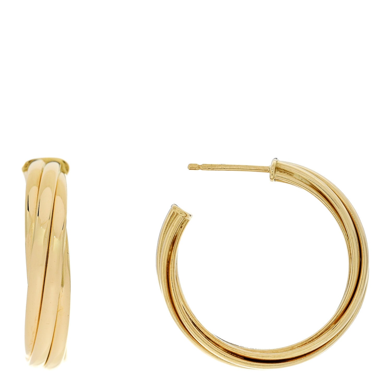 Tiffany 18K Yellow Gold Paloma Picasso Small Melody Hoop Earrings 1 of 5