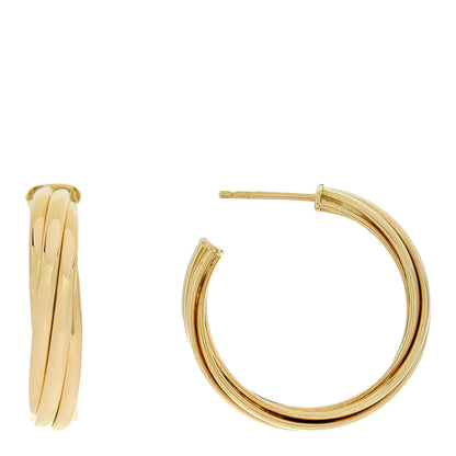 Tiffany 18K Yellow Gold Paloma Picasso Small Melody Hoop Earrings 1 of 5