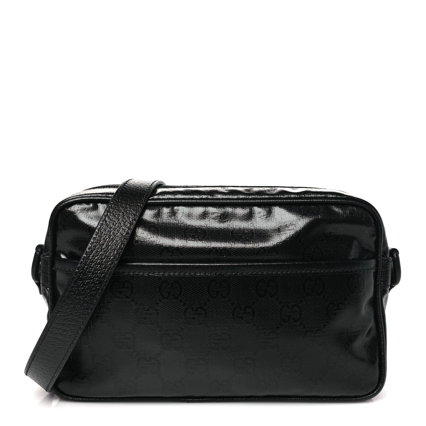 GG Crystal Monogram Mini Shoulder Bag Black