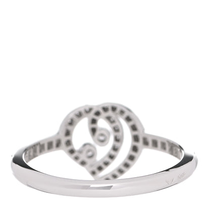 Tiffany Platinum Diamond Enchant Heart Ring 54 7 4 of 6