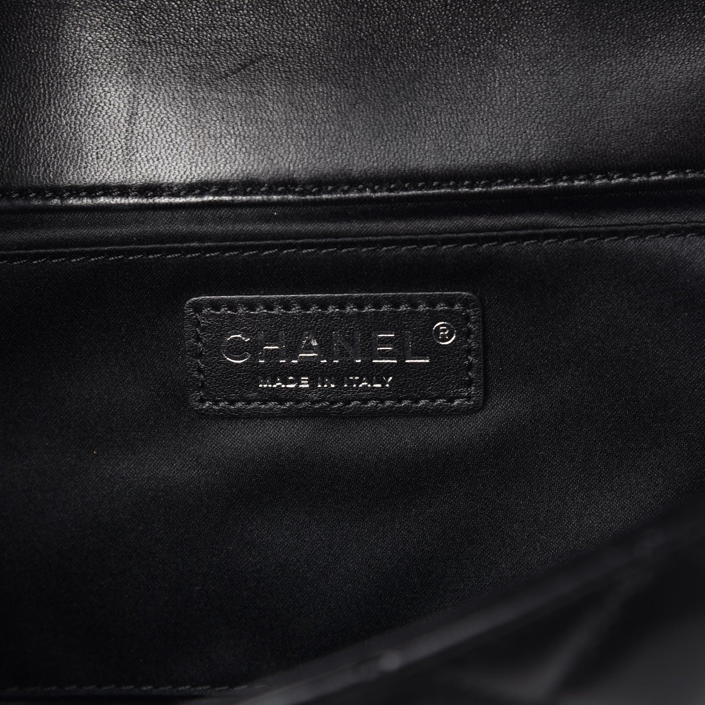 Lambskin Quilted Large Flap Clutch Black