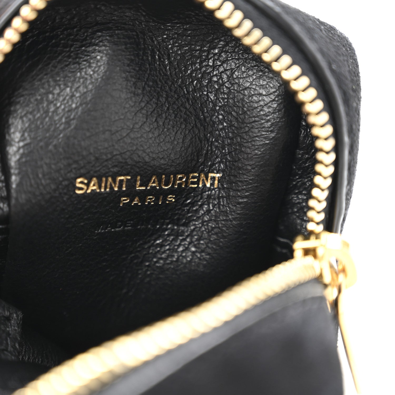 Saint Laurent Suede Lambskin Jaime Cube Charm Keychain Black 6 of 10