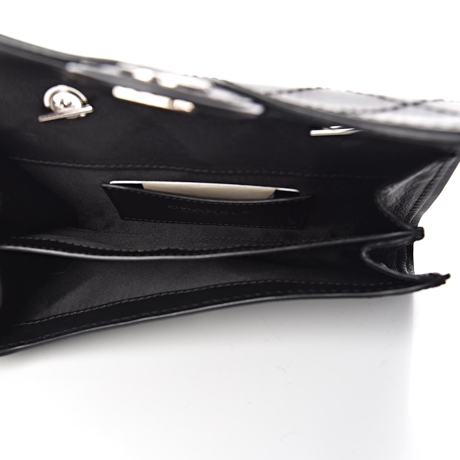 Chanel Calfskin Stitched Clutch Flap Black 5 of 11