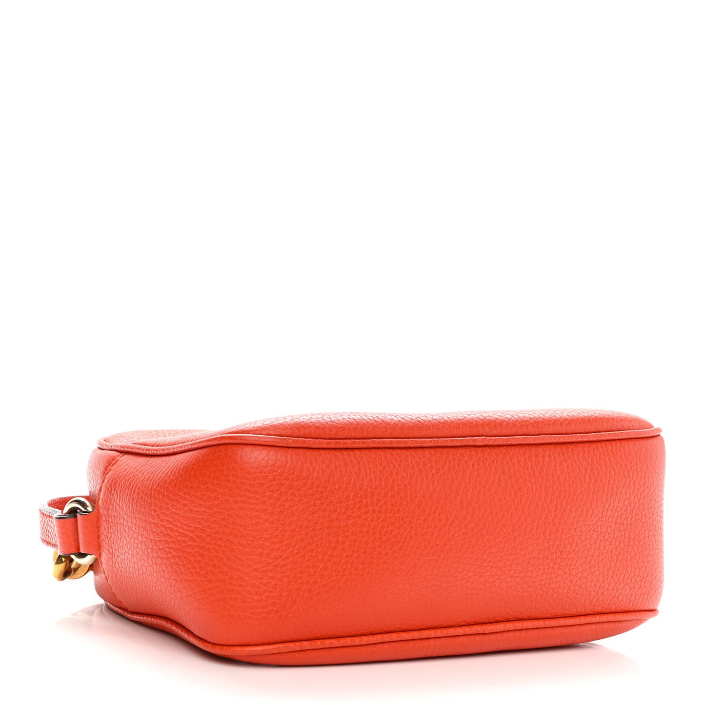 Pebbled Calfskin Small Soho Disco Bag Sun Orange