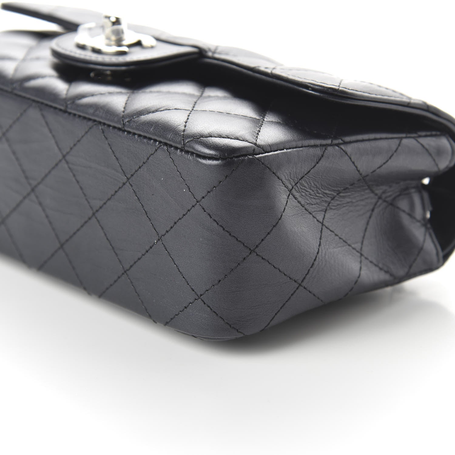 Chanel Calfskin Quilted Mini Rectangular Flap Black 7 of 10