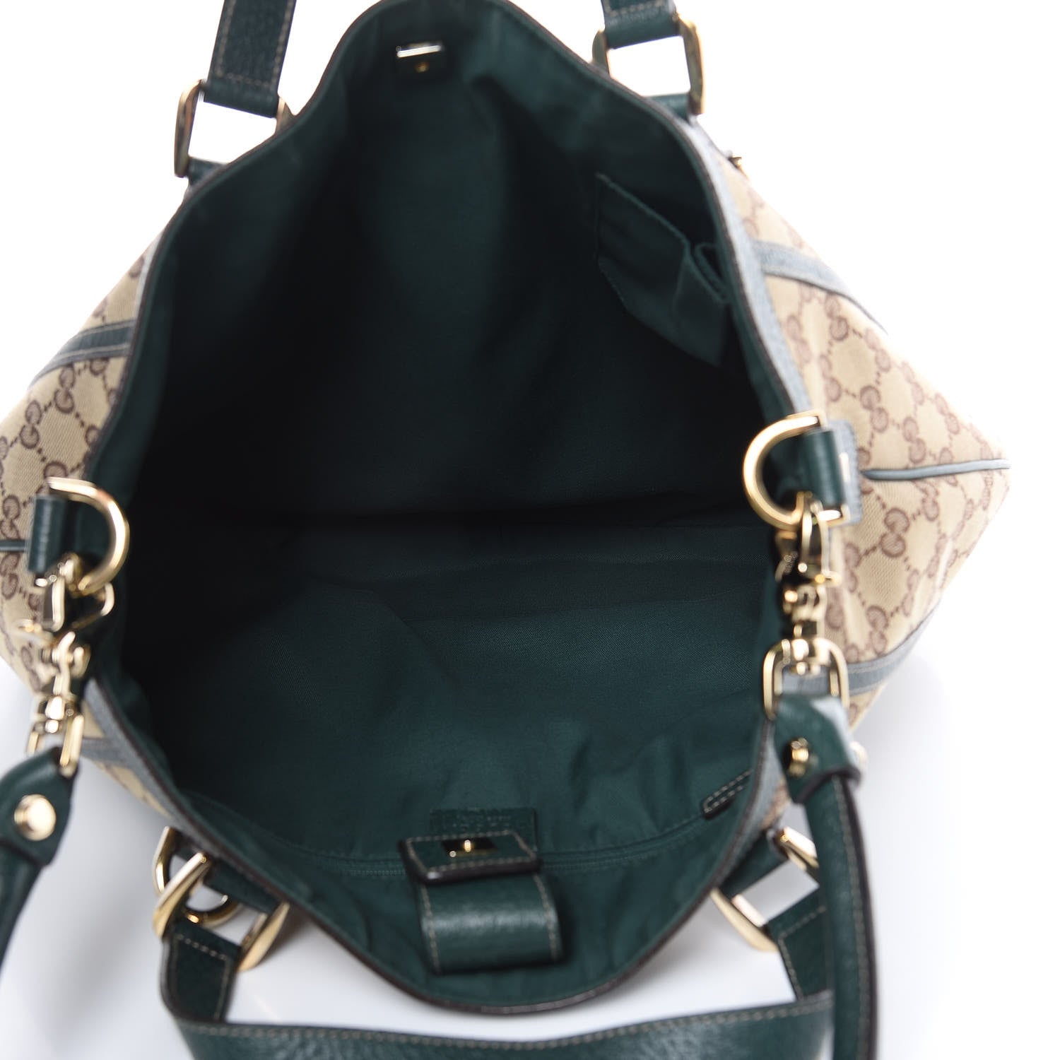 Gucci Monogram Medium Abbey Convertible Tote Green 5 of 12
