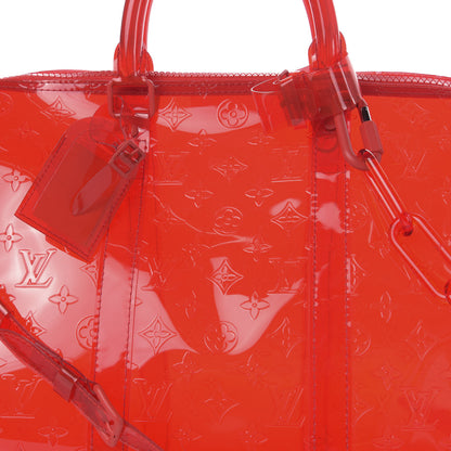 Louis Vuitton PVC Monogram Keepall Bandouliere 50 Grenadine Red 8 of 8